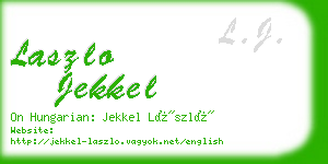 laszlo jekkel business card